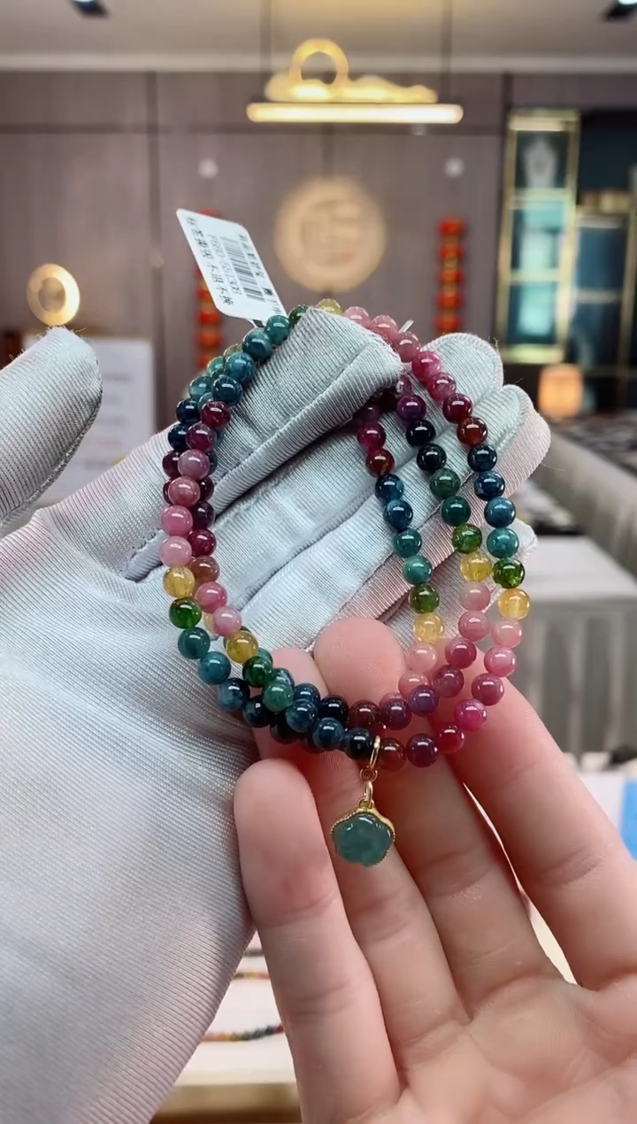 三圈手串5mm+.未镶嵌碧玺（多样性发一条）xion