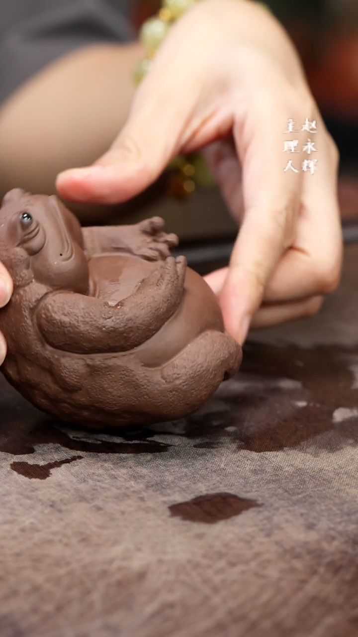 紫砂茶宠金蟾，。，