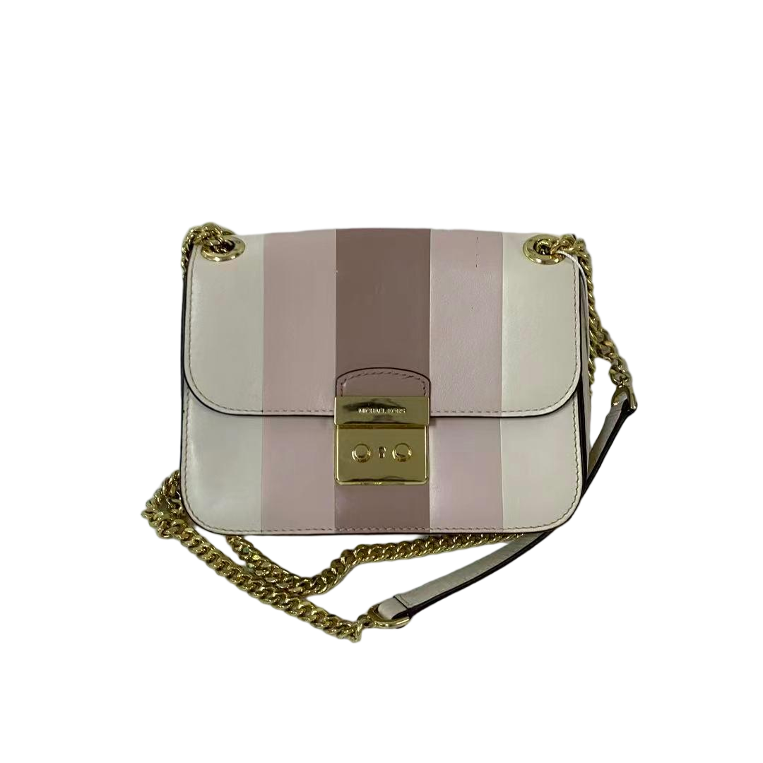 95新 MICHAEL KORS/迈克高仕 MK白色斜挎包SH-30547-A单肩