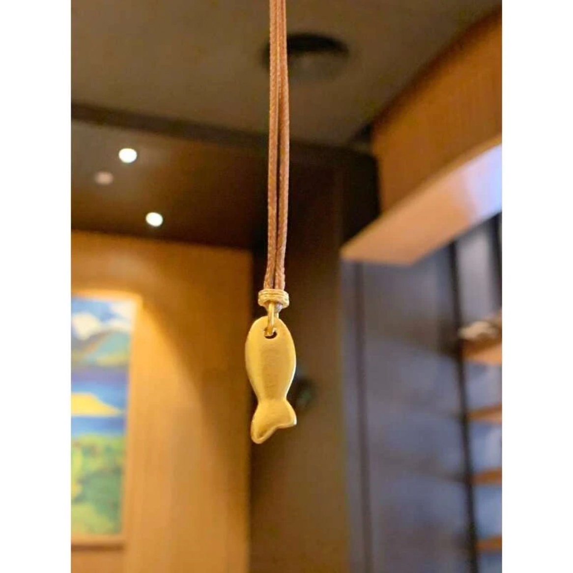 吊坠 黄色 磨砂款小鱼吊坠（赠绳）