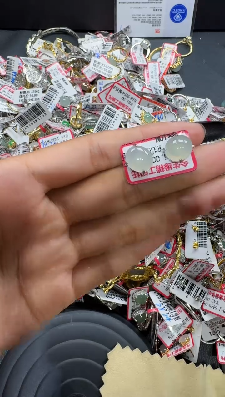 翡翠戒指银S925镶嵌戒指245