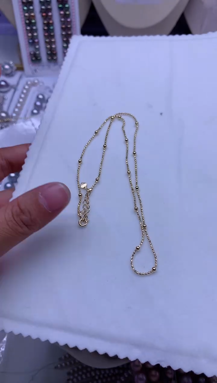 【闪购商品】淡水珍珠项链银S925镶嵌无珍珠