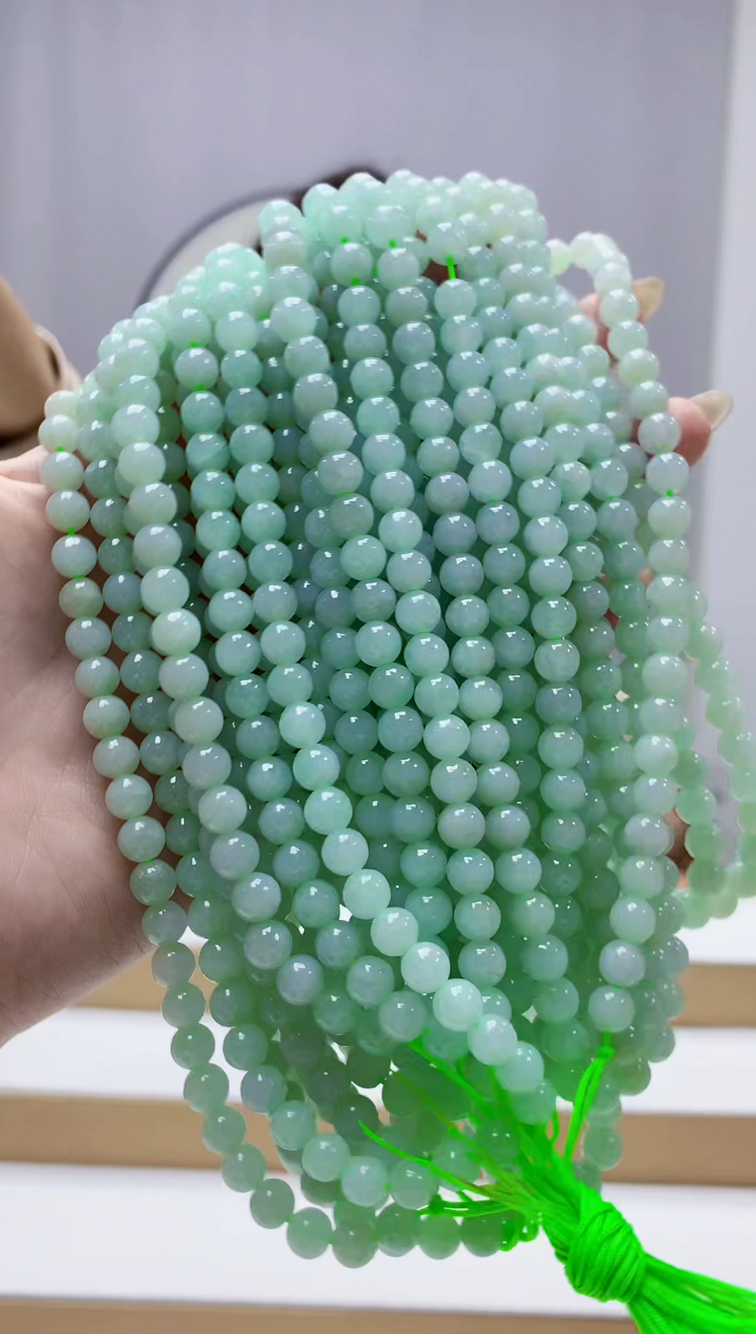 未镶嵌定制翡翠旗*圣4829jw-毛货珠链11条121