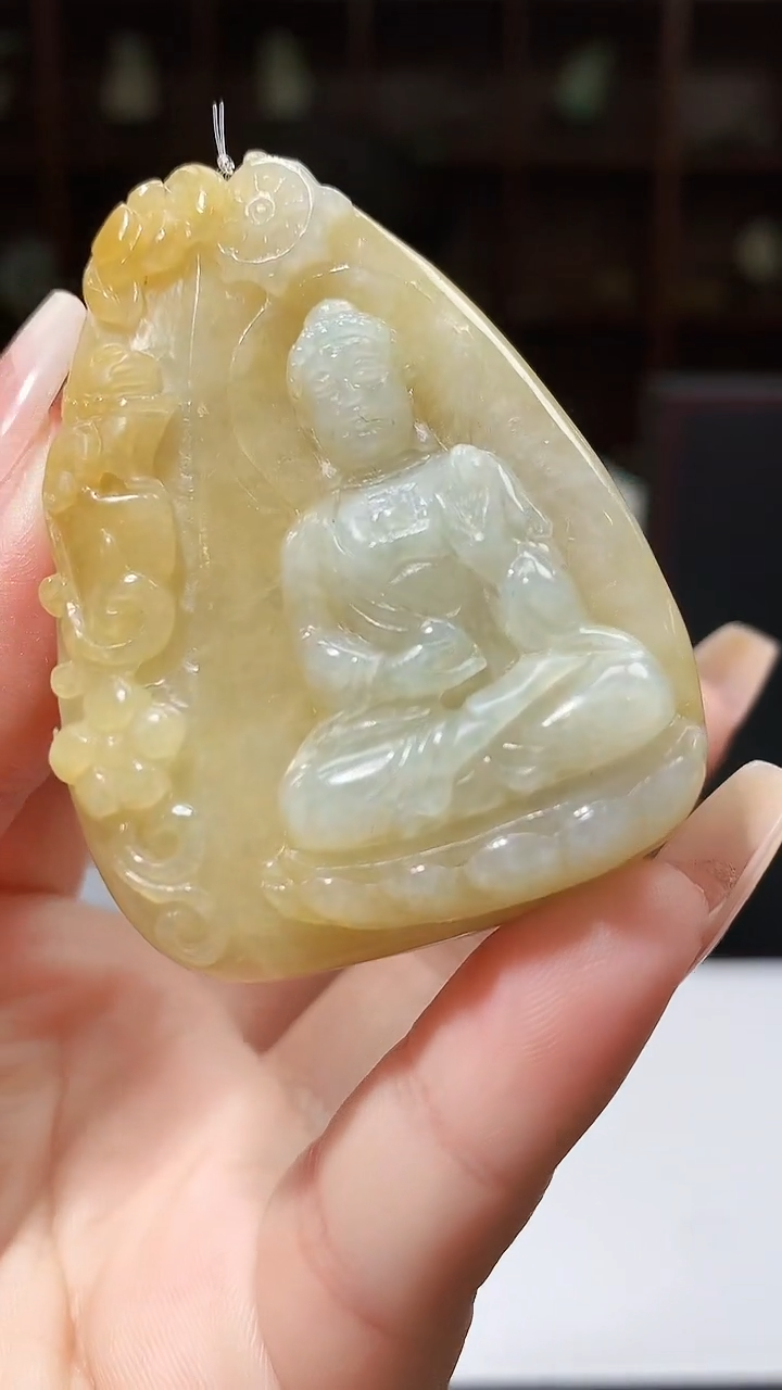 【闪购商品】定制翡翠未镶嵌1049xx-毛货挂件49