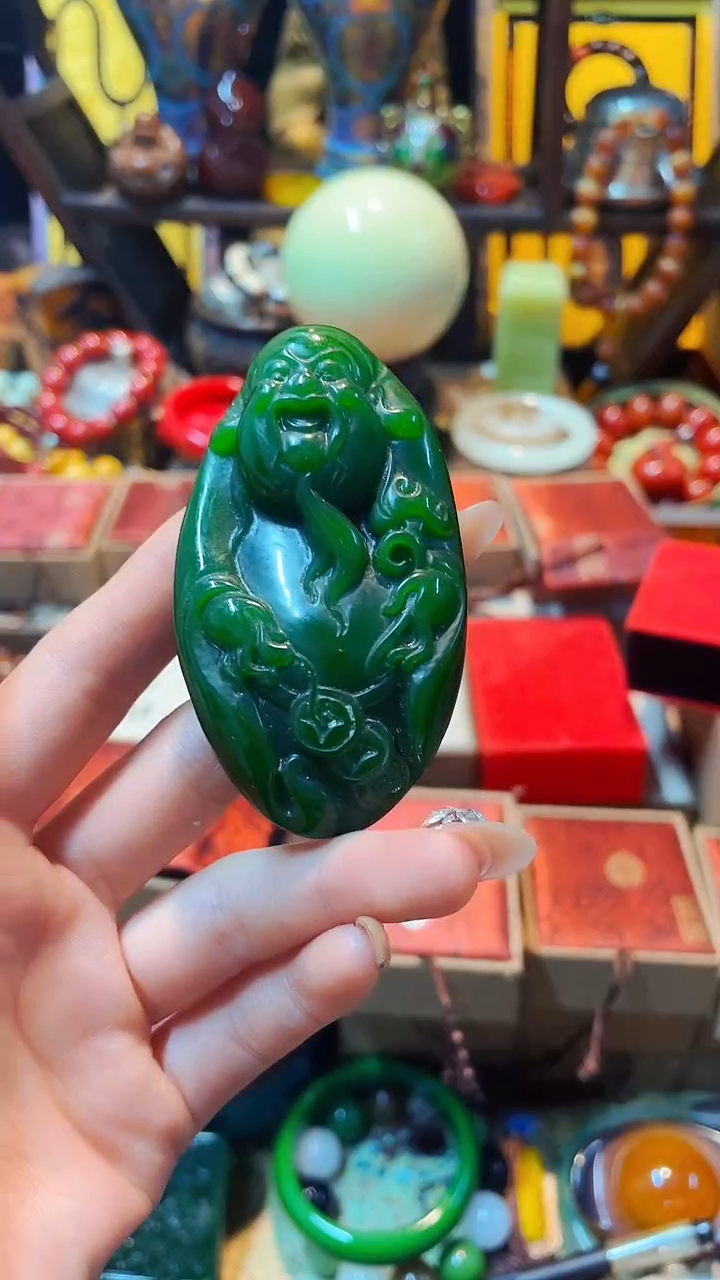 【闪购商品】和田玉（碧玉）挂件未镶嵌主播推荐主播推荐