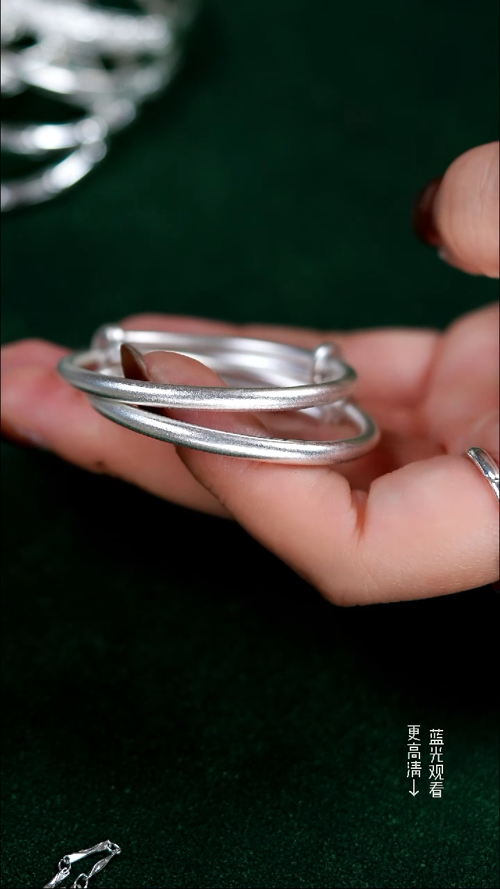 珐琅足银999古法宝宝手镯25