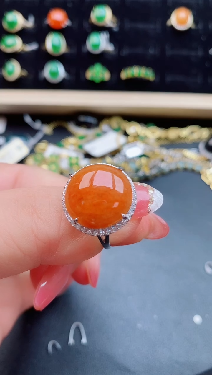【闪购商品】翡翠戒指银S925镶嵌5085050