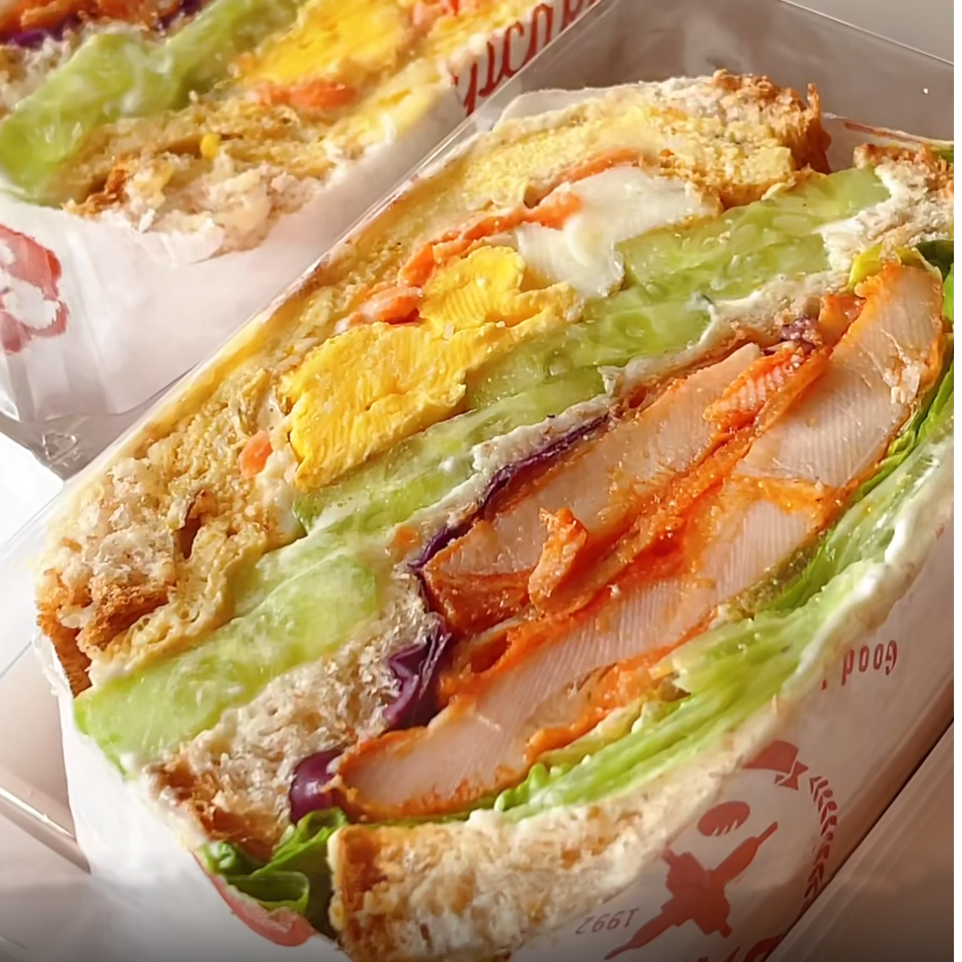 鸡排蛋仔-三明治