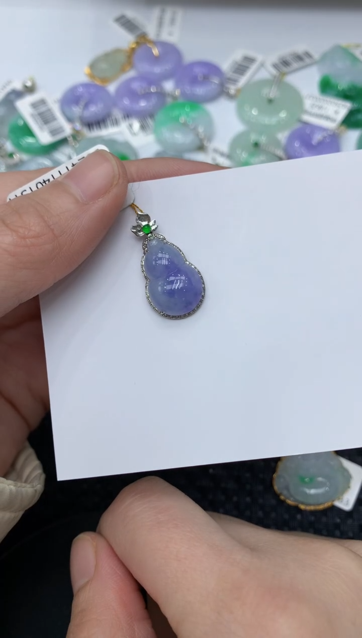 【闪购商品】翡翠颈饰18K金镶嵌11111111111