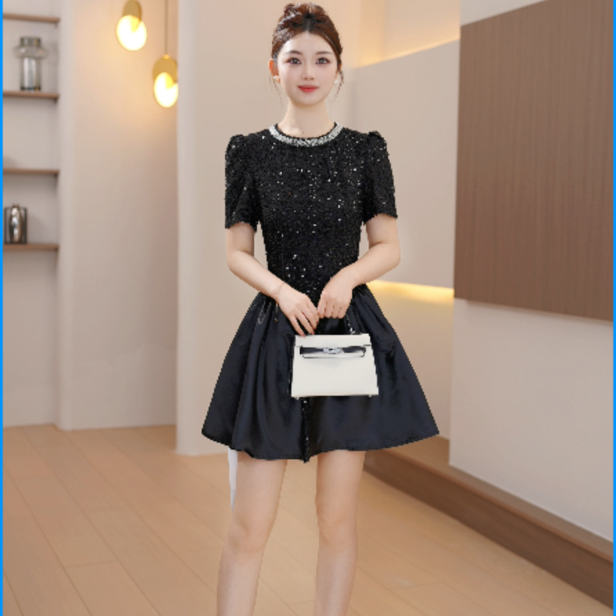 La Chapelle/拉夏贝尔 夏季2025新款气质时尚连衣裙LA50620100