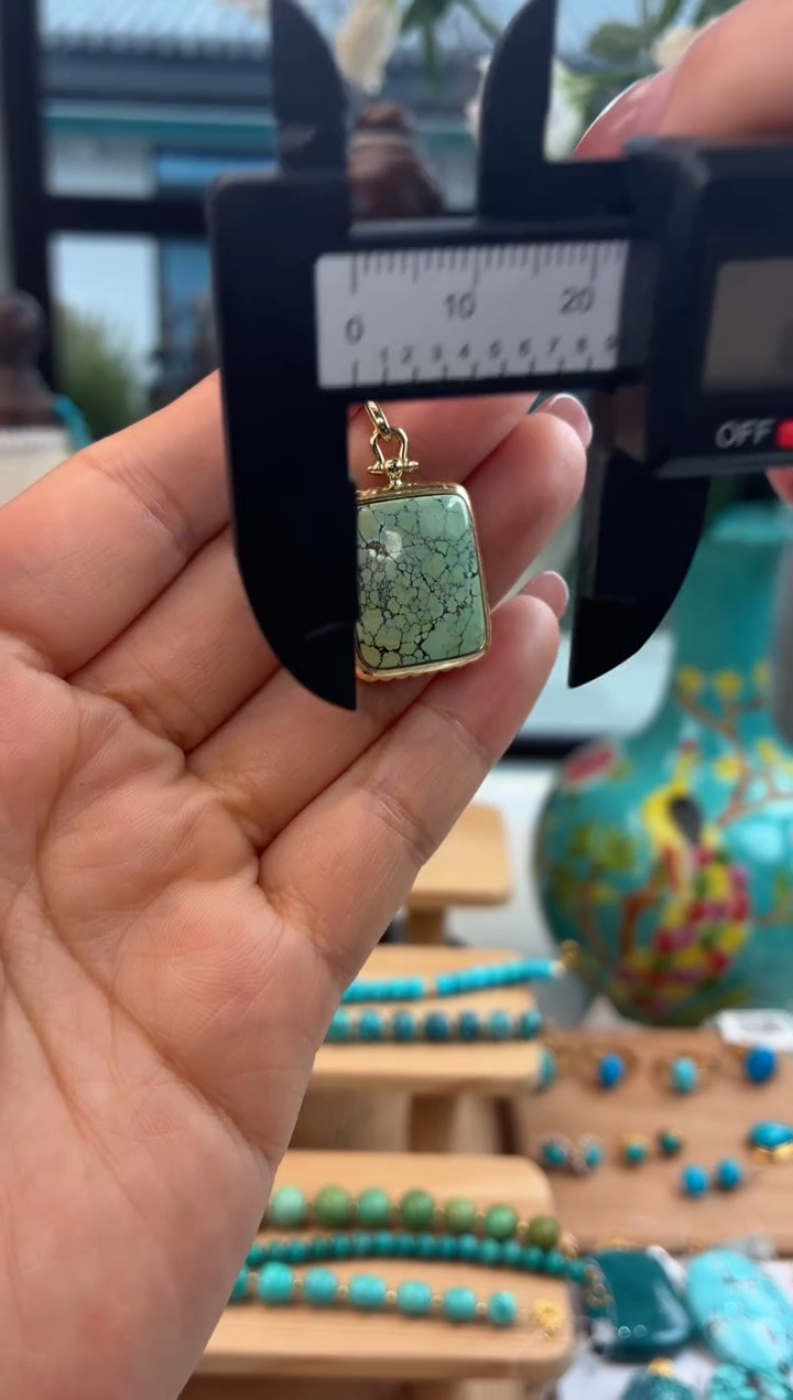 合金绿松石吊坠(不含链)1