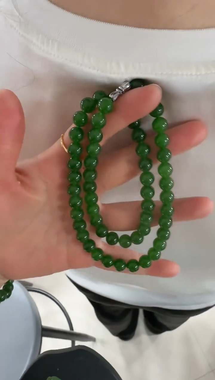 和田玉（碧玉）未镶嵌颈饰8m