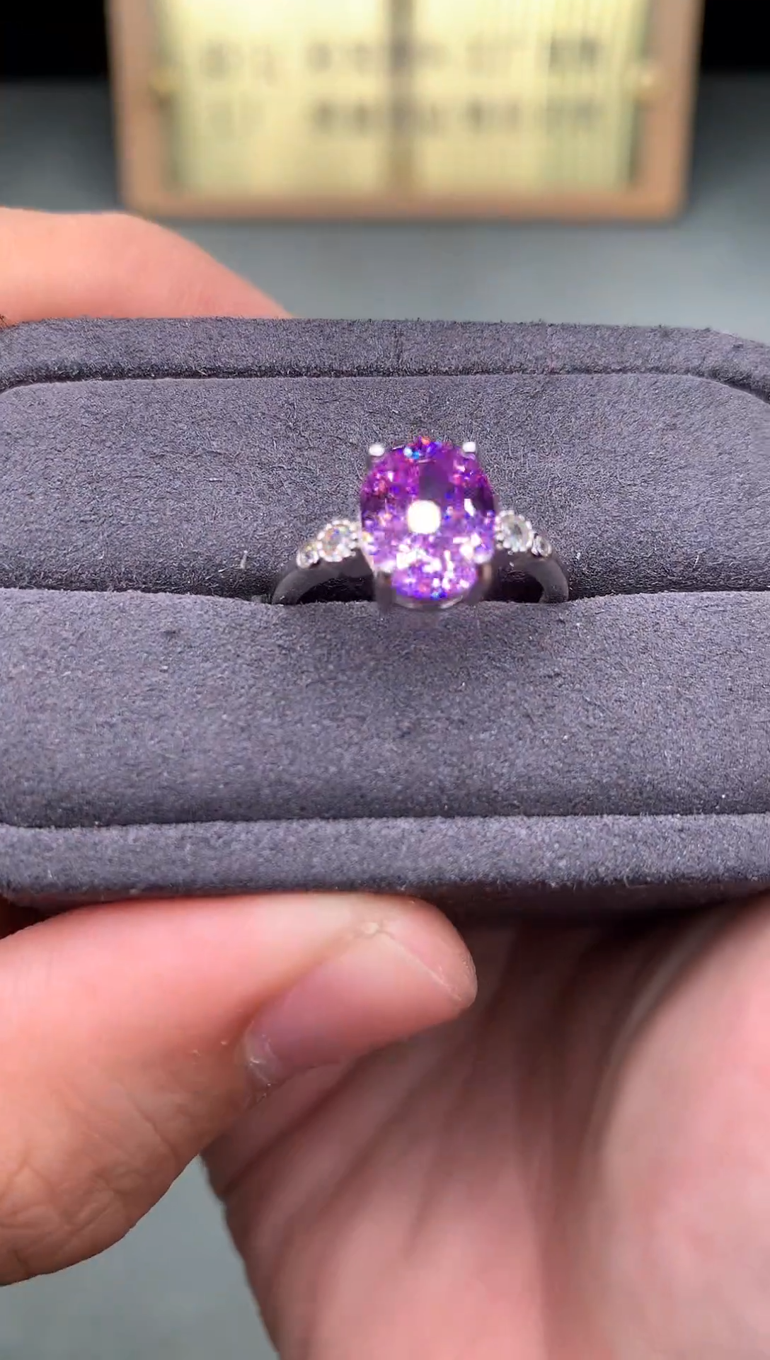 银S925镶嵌戒指托帕石2222