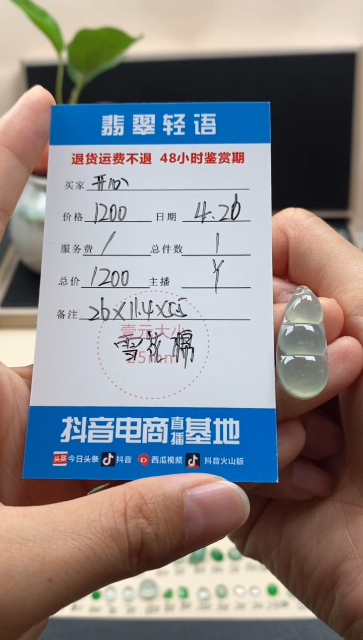 翡翠未镶嵌颈饰翡翠晴底福豆