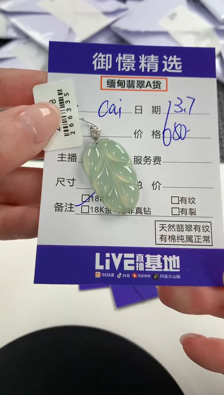 【闪购商品】翡翠颈饰18K金镶嵌93         