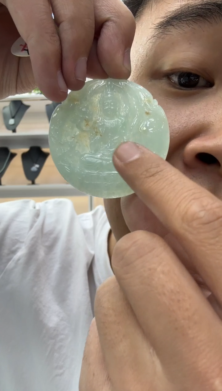 颈饰未镶嵌翡翠天然翡翠A货孤品一件