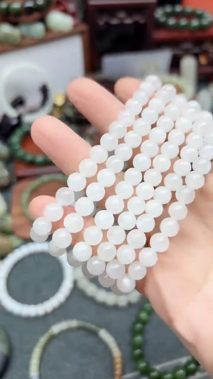 未镶嵌手链和田玉011 白玉
