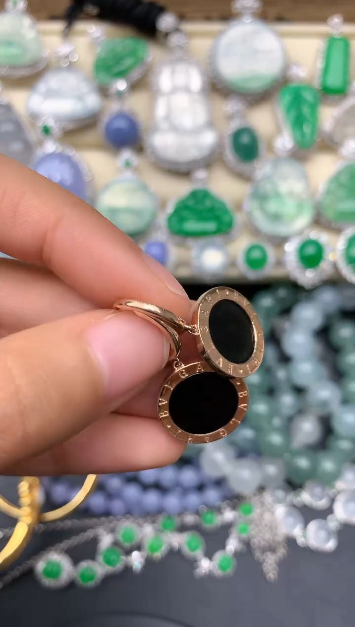 【闪购商品】翡翠耳饰18K金镶嵌254-中国好珍宝