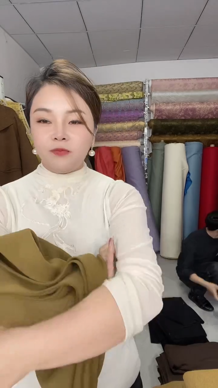 7号裤子布秋黄色1.1米