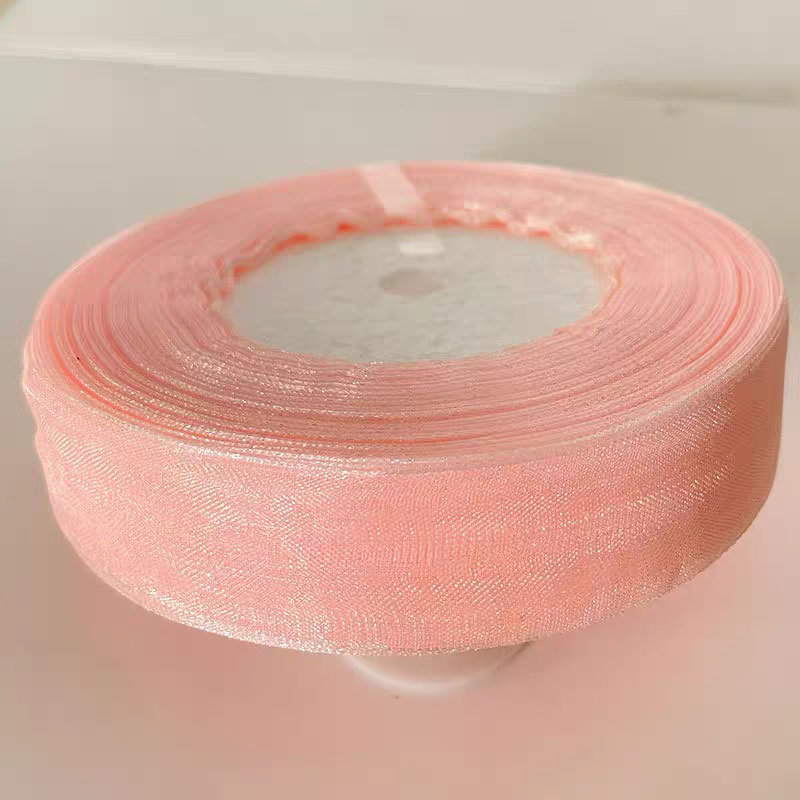 爱钩织主播自用香槟色2.5cm雪纱带50码满39包邮