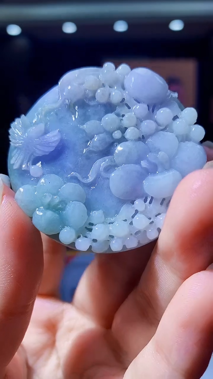 未镶嵌定制翡翠KK翡翠毛货吊坠-11