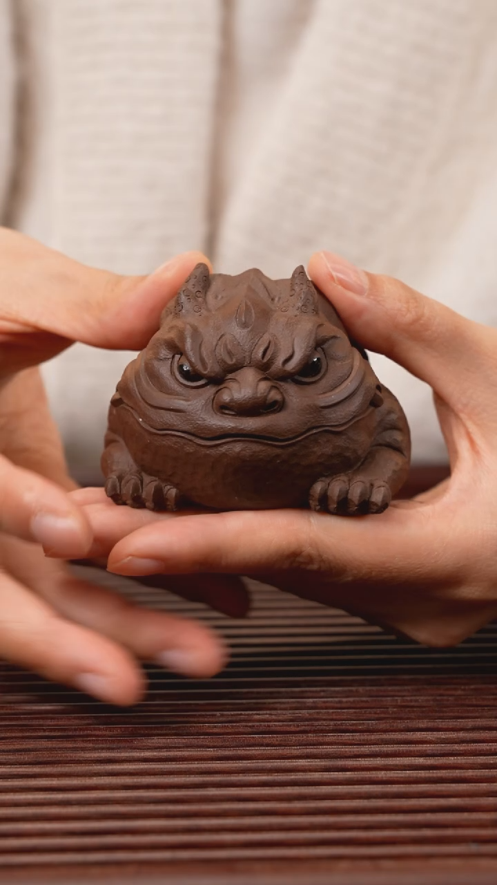 【闪购商品】紫砂茶宠紫泥恶蟾