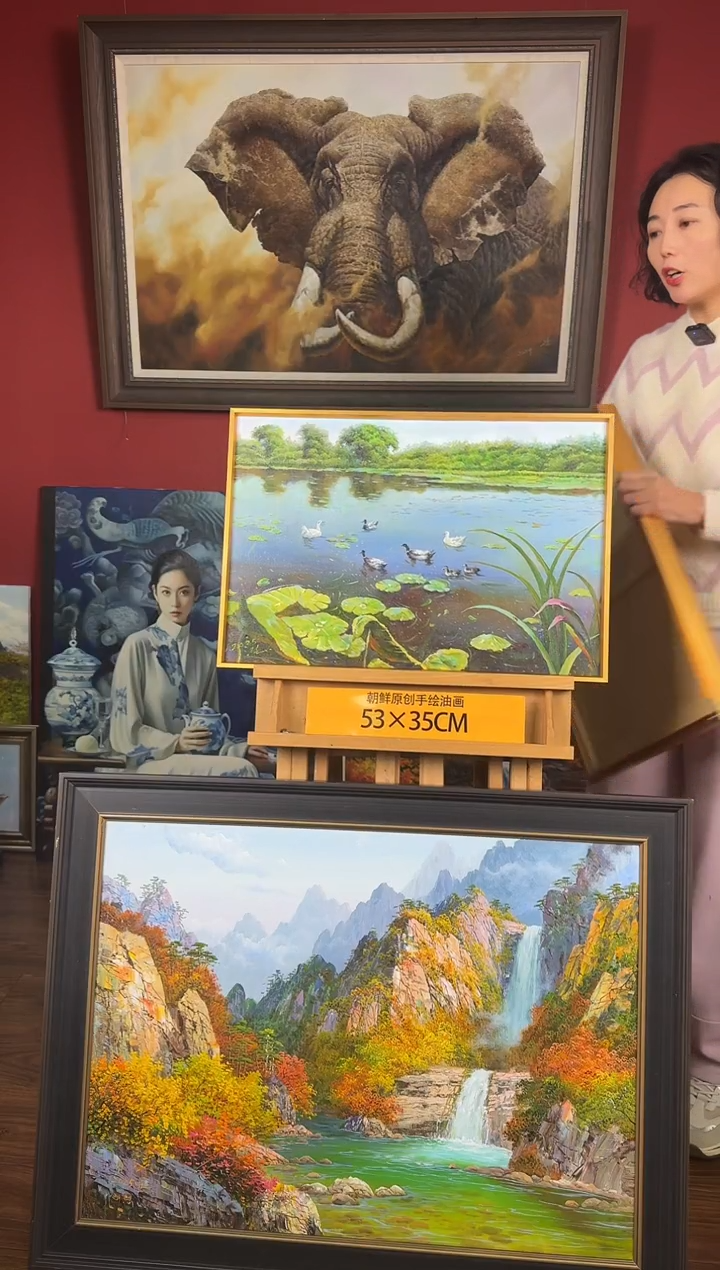 油画【8号】约53*35cm丨朝鲜原创纯手绘孤品油画丨顺丰包邮