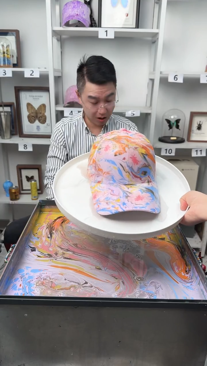 纯棉成人款繁花水拓帽