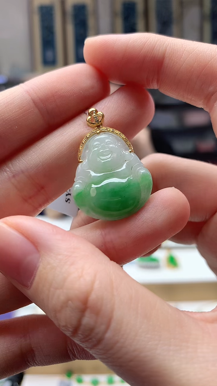 【闪购商品】翡翠颈饰18K金镶嵌赠礼盒证书