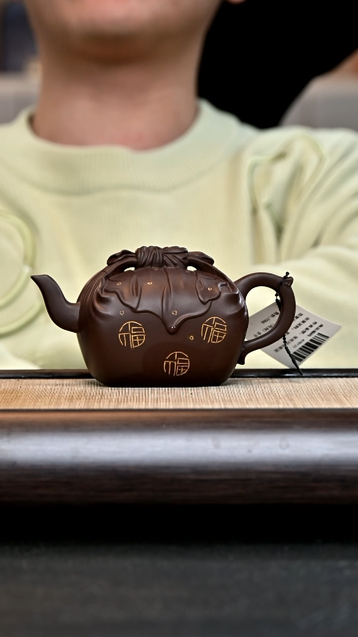 【闪购商品】紫砂茶壶AY8121 全手印包 紫泥