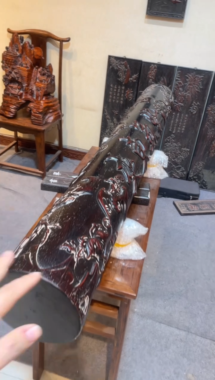 木通*珍藏老货...紫檀...横财摆件