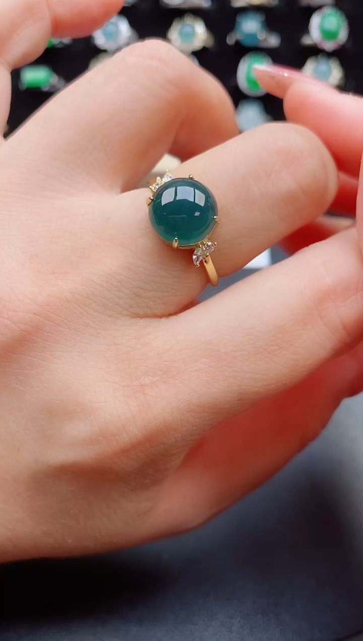 【闪购商品】翡翠戒指银S925镶嵌5080550