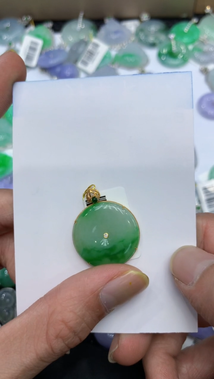 【闪购商品】翡翠颈饰18K金镶嵌 222222222