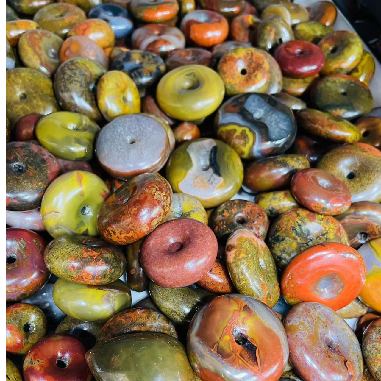 战国红玛瑙平安扣直径25左右多样性发一