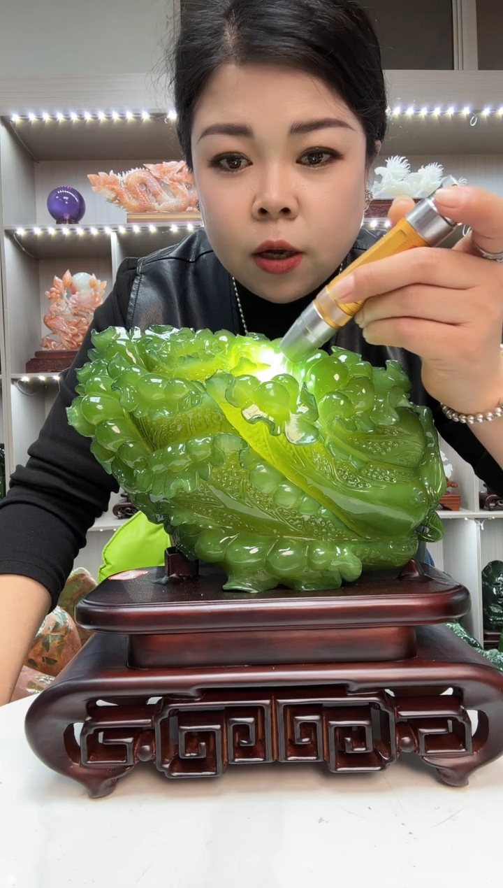 未镶嵌蛇纹石玉珠宝奇石石头家居装饰品摆件礼品