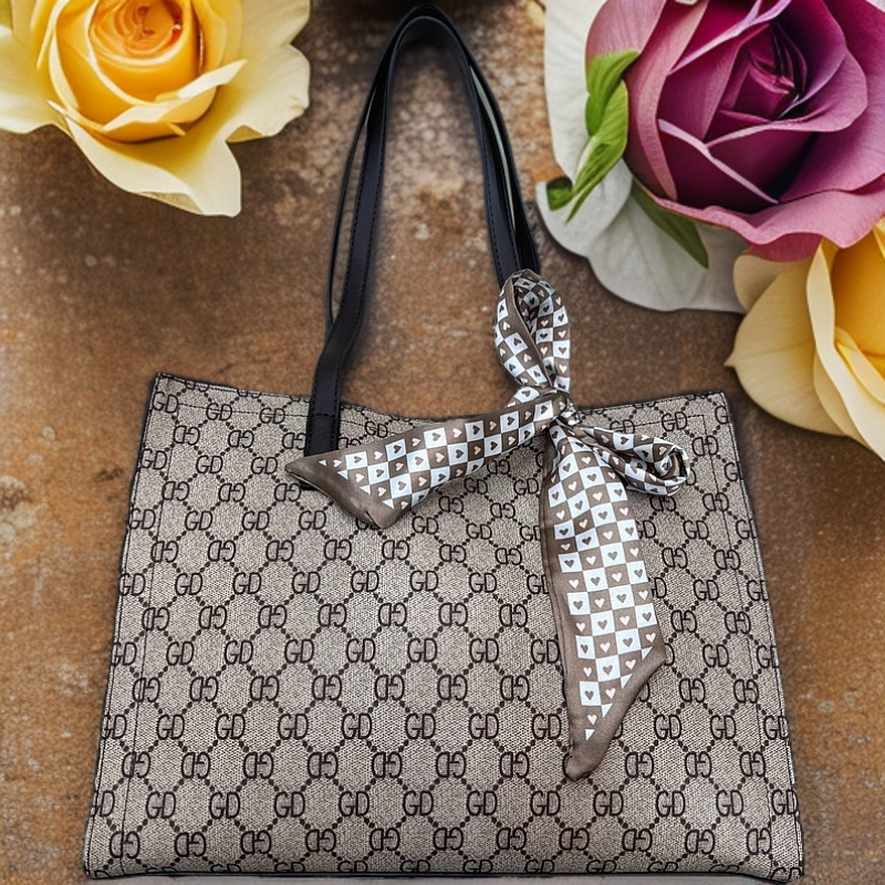 高级休闲托特包新款手提包女士印花简约时尚单肩包大容量通勤