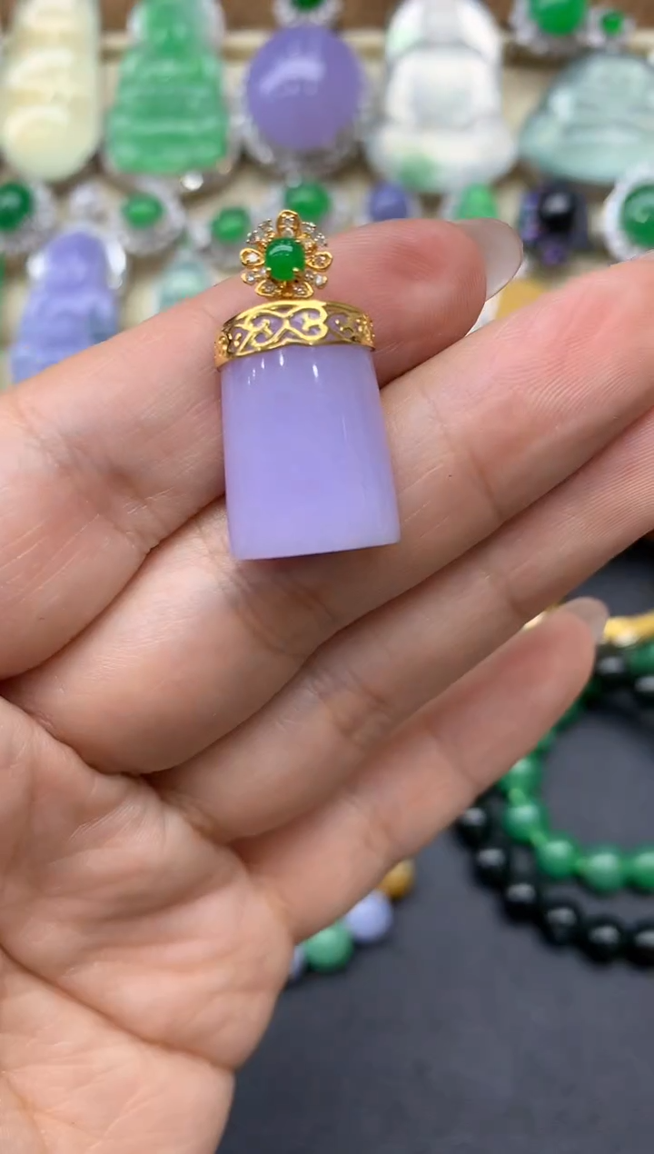 【闪购商品】翡翠颈饰18K金镶嵌417-中国好珍宝