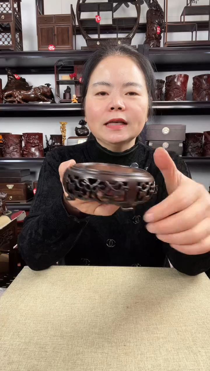 木新黑圆老李红木工艺品