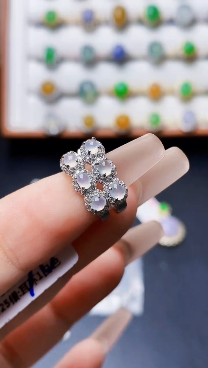 银S925镶嵌戒指翡翠1316