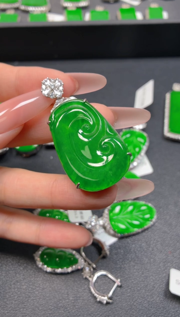 吊坠(不含链)银S925镶嵌翡翠?****?000