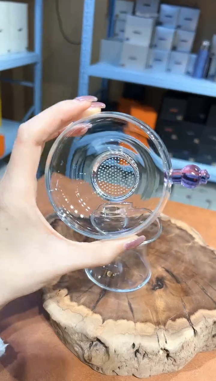 禾器丰珠激光浅紫色茶漏