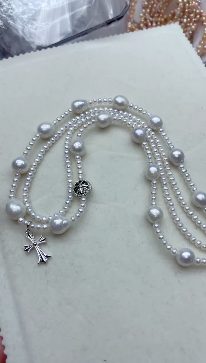 项链未镶嵌淡水珍珠多样性发其一，非无暇