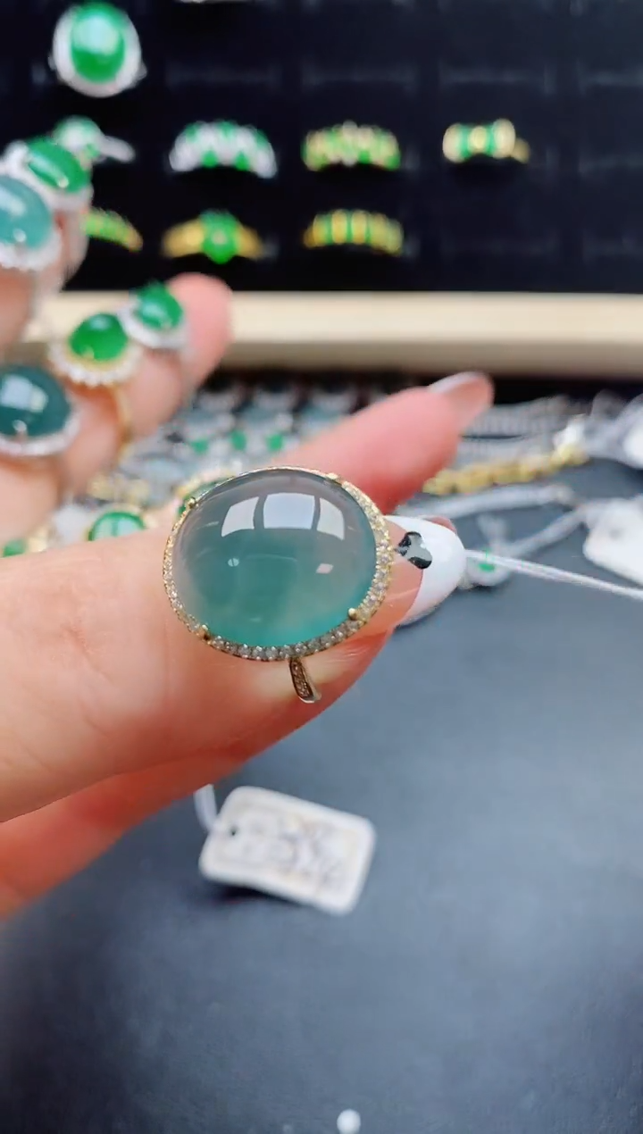 【闪购商品】翡翠戒指银S925镶嵌321321