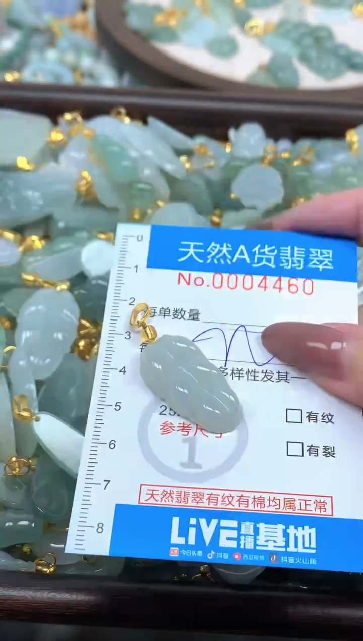 颈饰未镶嵌翡翠净货挂件-4460