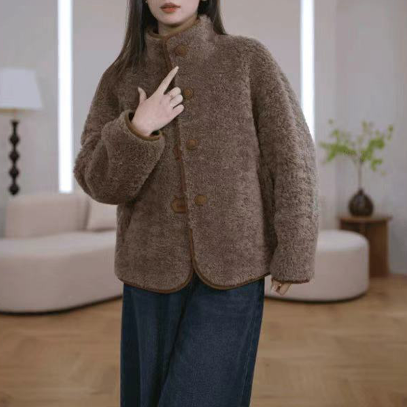 2025秋冬新款双面穿休闲慵懒风棉服外套宽松显瘦百搭上衣潮流时尚