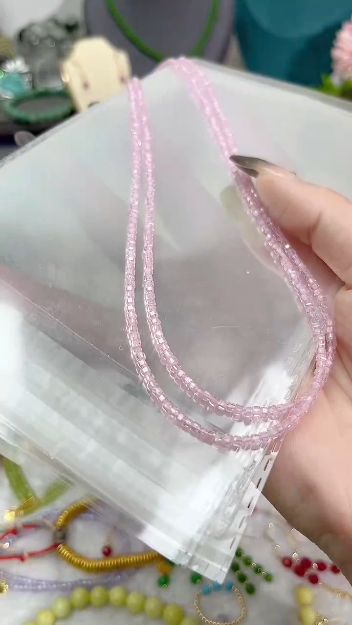 【闪购商品】托帕石颈饰银S925镶嵌粉99