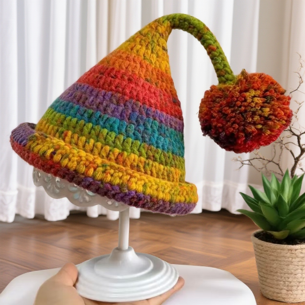 雪妃尔精灵帽 巫师帽 艳秋8股线DIY【带材料包】圣诞元旦礼物现货