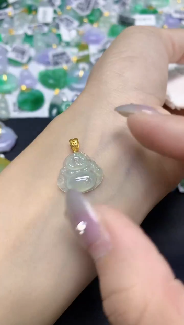 颈饰未镶嵌翡翠天然缅甸翡翠A货百元以上9元证书费自理