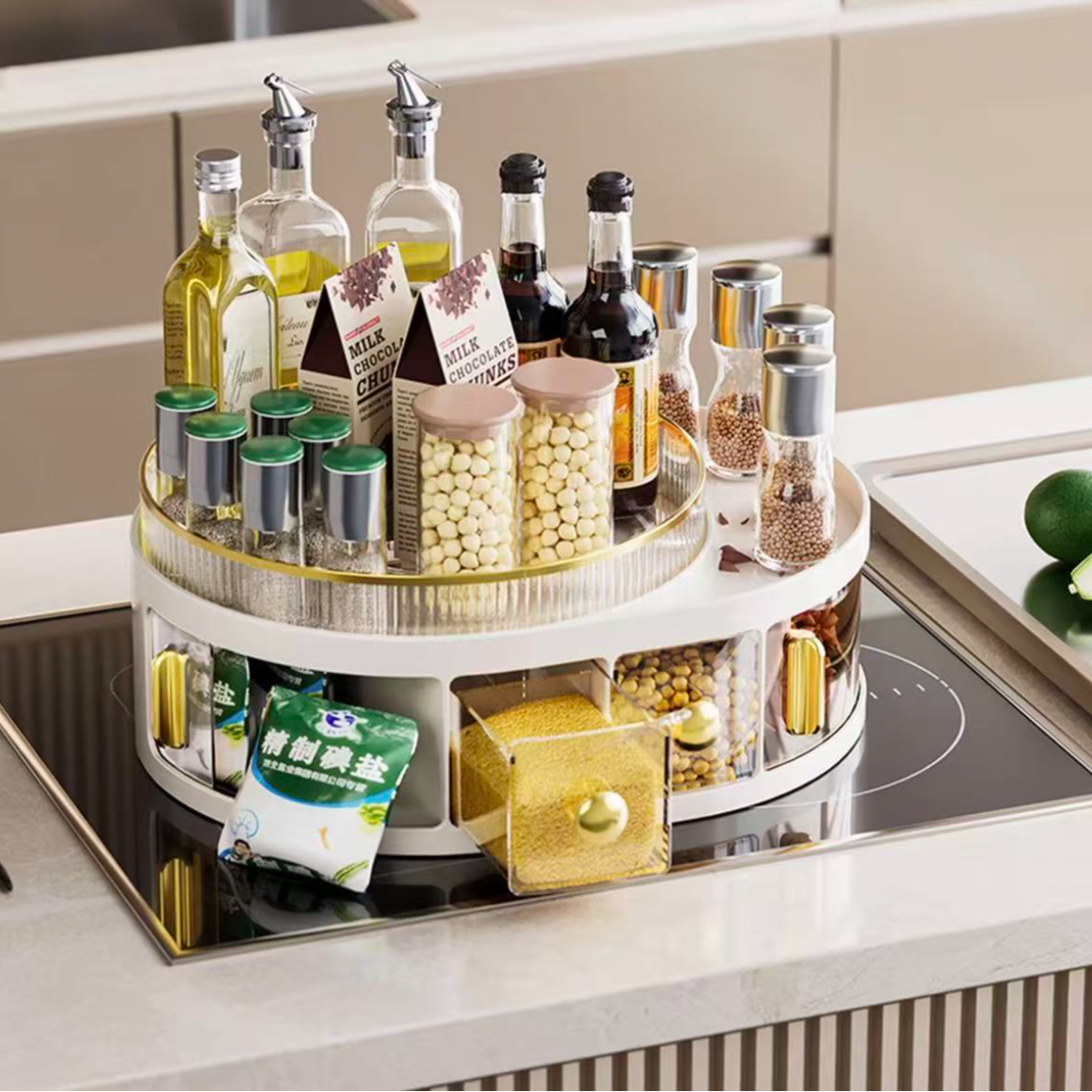 多功能旋转调料盘