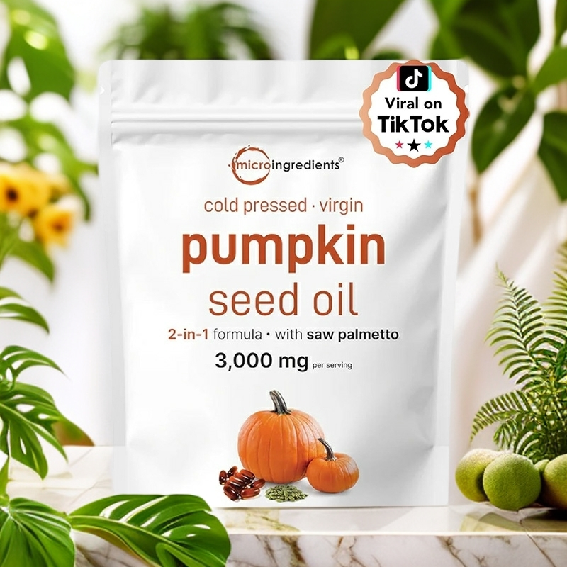 美国Micro Ingredients Pumpkin Seed Oil南瓜籽油软胶囊300粒